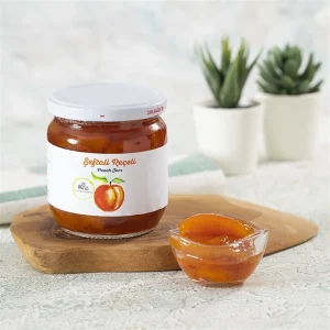 ev yapımı Şeftali reçeli taneli ve doğal